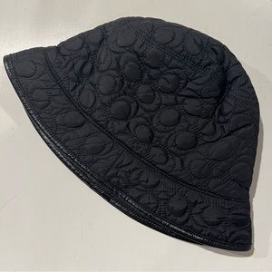 Coach Quilted Bucket Hat in Black